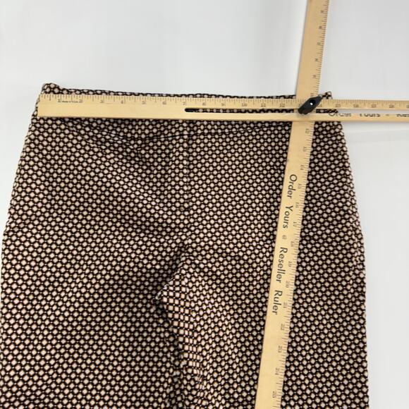 Adrienne Vittadini Pants Womens 6‎ Yellow Mustard Combo Diamond Printed Ankle - Picture 6 of 9